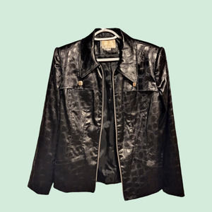 Black Alberto Makali Pebbled Jacket